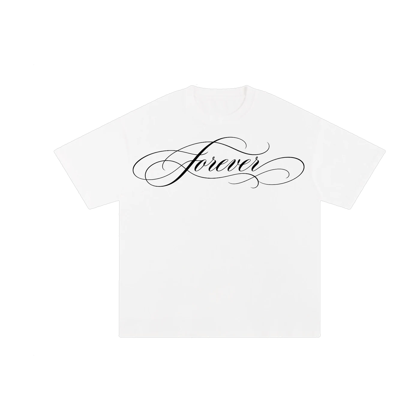 FOREVER SCRIPT TEE (WHITE), front
